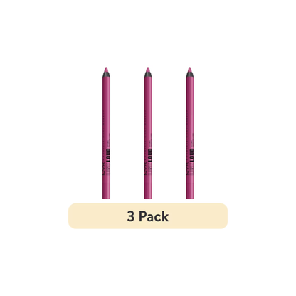 (3 pack) NYX Professional Makeup Line Loud Lip Liner, Longwear Matte Lip Pencil, Hottie Hijacker