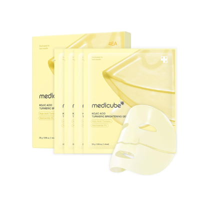 medicube Jelly Gel Mask with Brightening Kojic Acid Turmeric, 4EA