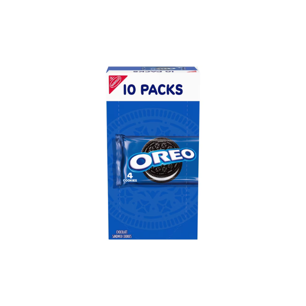 OREO Chocolate Sandwich Cookies, 10 Snack Packs (4 Cookies Per Pack)