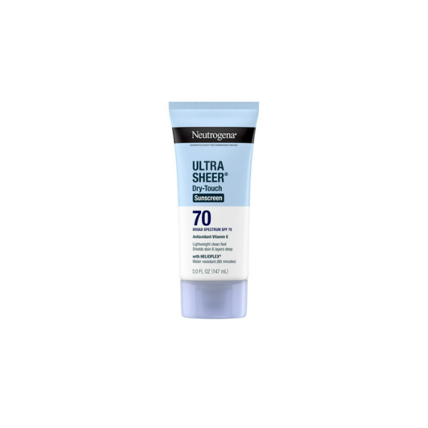 Neutrogena Ultra Sheer Sunscreen SPF 70 Body Sunscreen Lotion, Dry-Touch Sun Protection, 5 fl oz