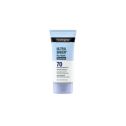 Neutrogena Ultra Sheer Sunscreen SPF 70 Body Sunscreen Lotion, Dry-Touch Sun Protection, 5 fl oz