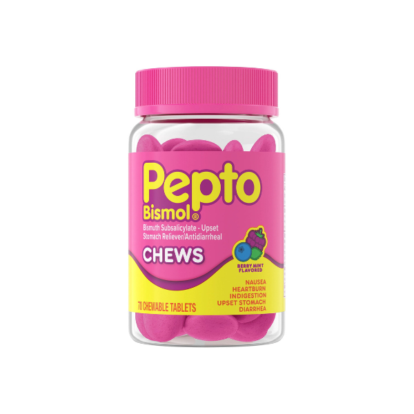Pepto Bismol 5 - Symptom Stomach Relief, Berry Mint Chewable Tablets, 70 ct.