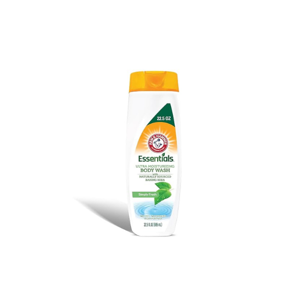 Arm & Hammer Essentials Body Wash Women Moisturizing - Simply Fresh 22.5oz Womens Body Wash - Non Toxic Shower Essentials for Women