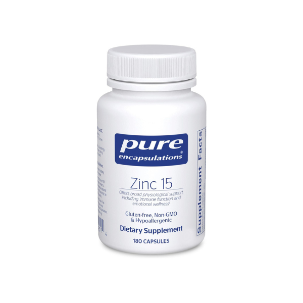 Pure Encapsulations Zinc 15 mg, 180 Capsules