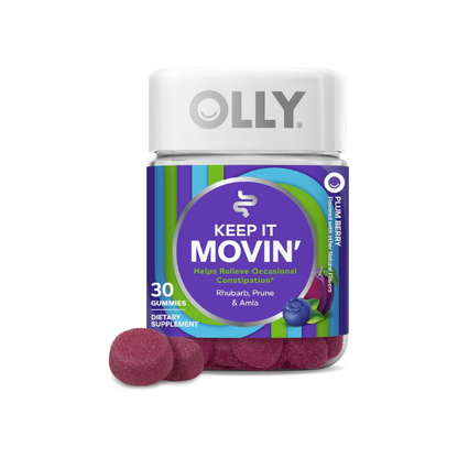 OLLY Keep it Movin, Occasional Constipation Support,* Plum Berry - 30 Count