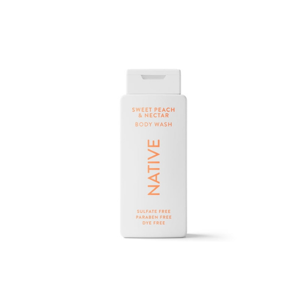 Native Body Wash for Women & Men, Sulfate Free, Sweet Peach & Nectar, 18 fl oz