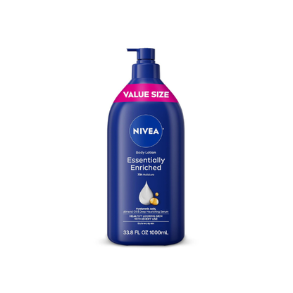 NIVEA Essentially Enriched Body Lotion Very Dry Skin, Almond Oil 33.8 Fl Oz