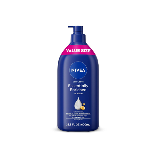 NIVEA Essentially Enriched Body Lotion Very Dry Skin, Almond Oil 33.8 Fl Oz