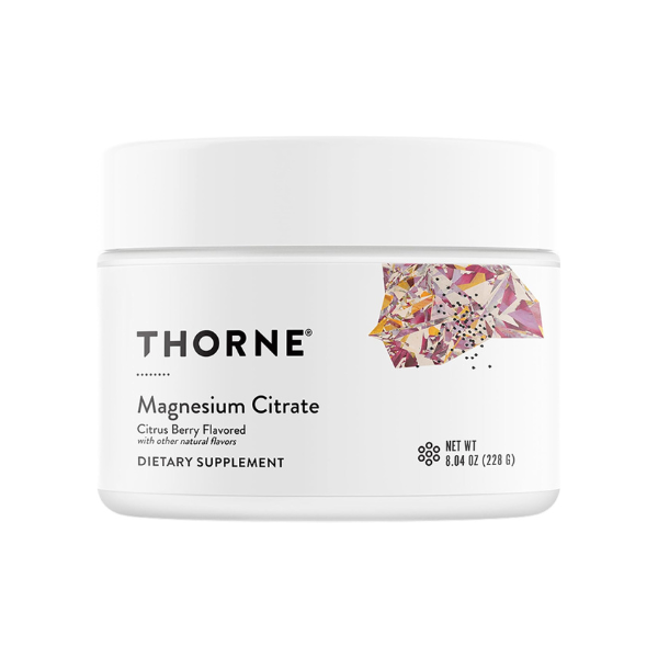 THORNE Magnesium Citrate Powder, 250 mg, Citrus Berry, 60 Servings