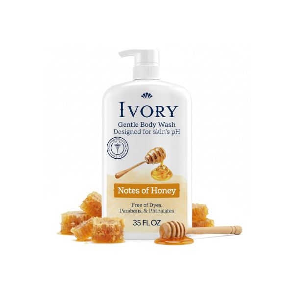 Ivory Body Wash Designed for the Whole Family, Honey Scent, 35 oz