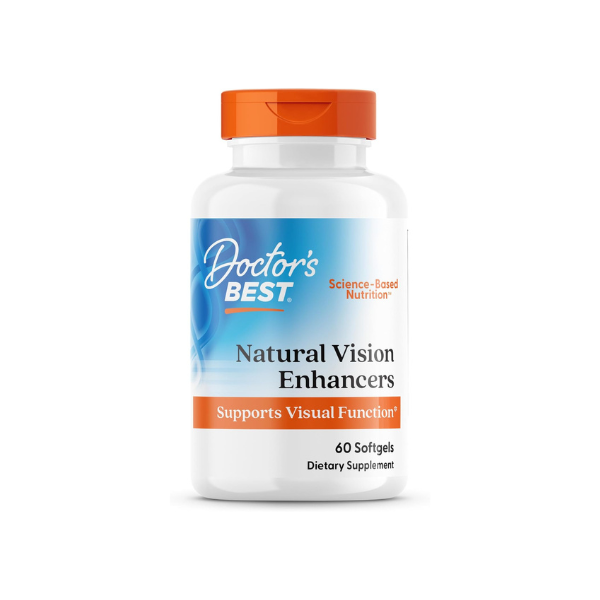 Doctor's Best Natural Vision Enhancers for Men & Women Non-GMO, 60 Softgels
