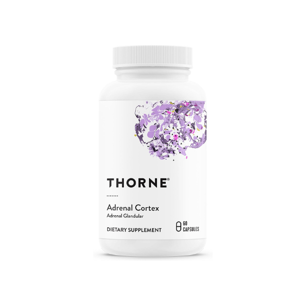 THORNE Adrenal Cortex, Bovine Adrenal Glandular Supplement, 60 Capsules