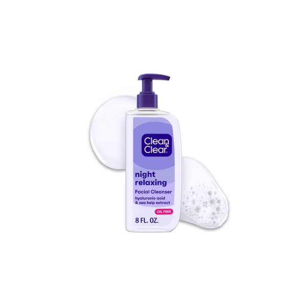 Clean & Clear Night Relaxing Oil-Free Night Face Wash, 8 fl. oz