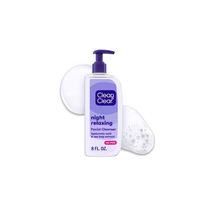 Clean & Clear Night Relaxing Oil-Free Night Face Wash, 8 fl. oz