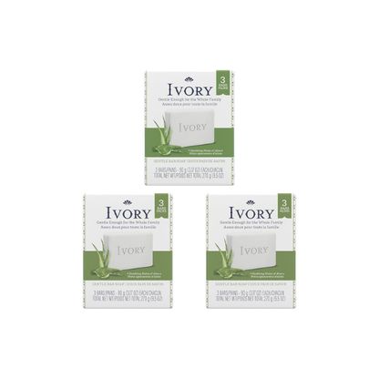 Simply Ivory Aloe Bath Bar by Ivory, 3 Count (Pack of 3)