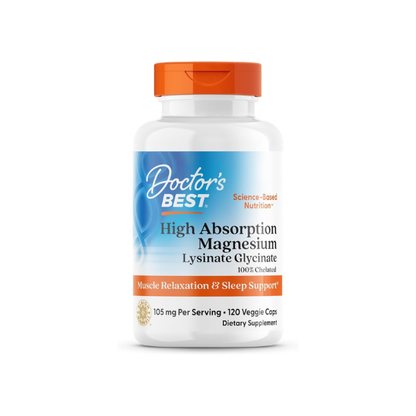 Doctor's Best High Absorption Magnesium Glycinate Lysinate, 120 Veg Caps