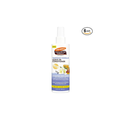 Palmer's Tahitian Vanilla Leave-In Conditioner with Cocoa Butter 8.5 Fl Oz (Pack of 6)