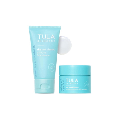 TULA Skin Care Better Together - Cleansing & Hydrating Travel Size Duo, 2-Piece Kit
