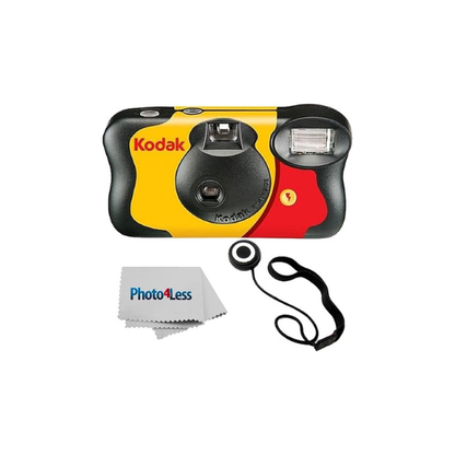 Kodak Fun Saver Single Use Camera / 27 Exp Roll + Hand Strap + Cloth