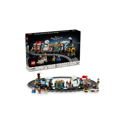 LEGO Icons Holiday Express Train Building Set for Adults, Ages 18+ - Seasonal Home Decor for Bedroom or Book Shelf - Christmas Train W/Track & 4 Minifigures - Gift Idea for Holidays - 10361