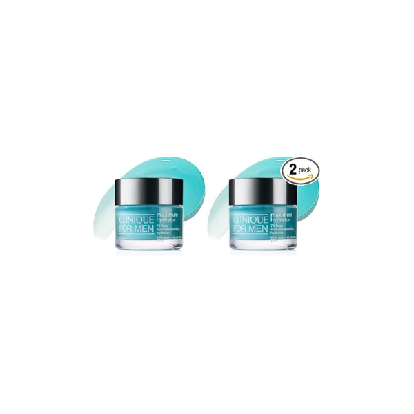 Clinique For Men Maximum Hydrator 72-Hour Auto-Replenishing Oil Free Hydrating Face Moisturizer With Hyaluronic Acid + Aloe Vera,1.7 Ounce,(Pack of 2)