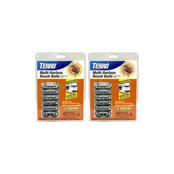 TERRO Multi-Surface Roach Bait Stations, 12-Pack
