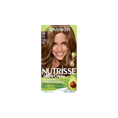 Garnier Nutrisse Nourishing Adult Hair Color Creme, 063 Light Golden Brown Brown Sugar