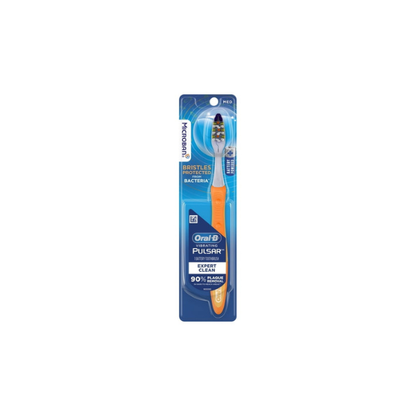 Oral-B Toothbrush, Vibrating Pulsar Battery Toothbrush, Medium, 1 Count, Adults and Children 3+