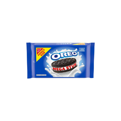 (4 pack) OREO Mega Stuf Chocolate Sandwich Cookies, Family Size, 17.6 oz