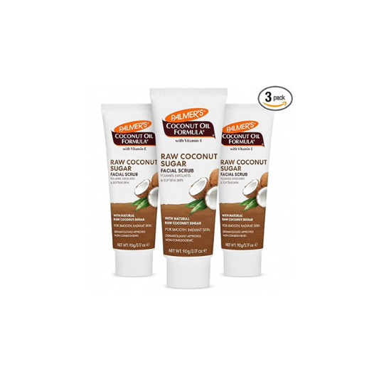 Palmer's Coconut Sugar Facial Scrub Exfoliator (3.17 Oz - Pack of 3)