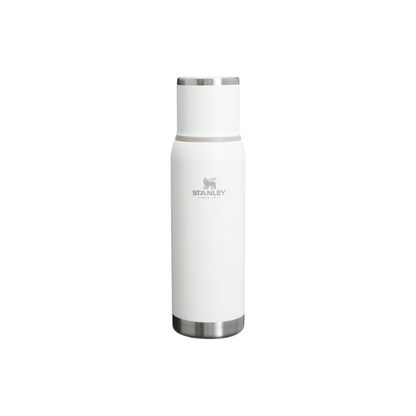 Stanley Adventure-To-Go Vacuum Bottle 1.1 qt | Wide Mouth with Leakproof Cup Lid | Keep Drinks Hot or Cold | Packable for Travel | Insulated Stainless Steel Thermal Bottle | BPA-Free | Frost