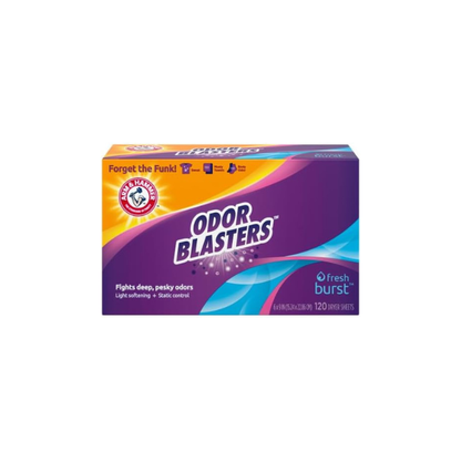 ARM & HAMMER Odor Blaster Dryer Sheets, Fresh Burst, 120 Count
