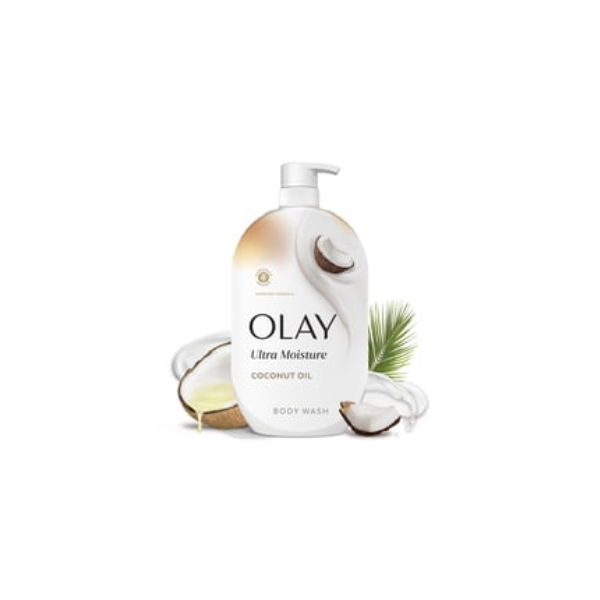 Olay Ultra Moisture Body Wash with Coconut Oil, Vitamin B3 and Hyaluronic Blend, 35 fl oz