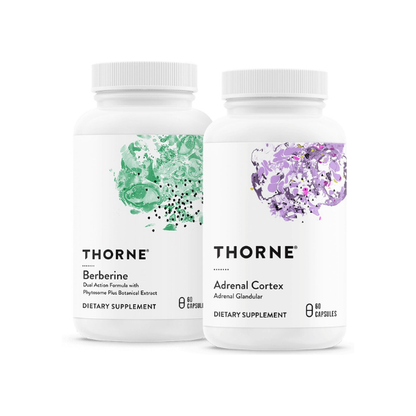 THORNE - Stress and Immune Support Bundle - Berberine & Adrenal Cortex - 30 to 60 Servings