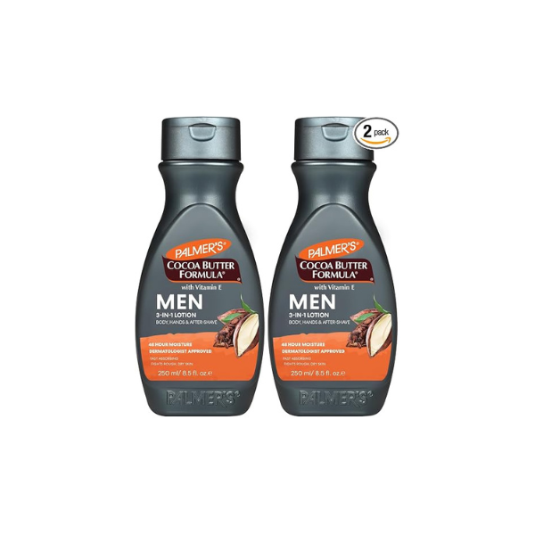 Palmer's Cocoa Butter Formula Men's 3-in-1 Fast Absorbing Face & Body Lotion, 8.5 oz. (Pack of 2)