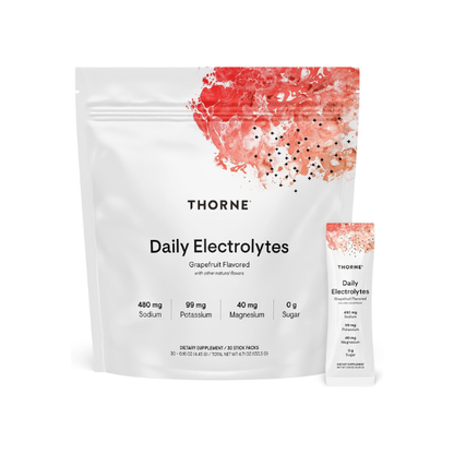 THORNE Daily Electrolytes, Electrolyte Powder Drink Mix, 30 Stick Packs