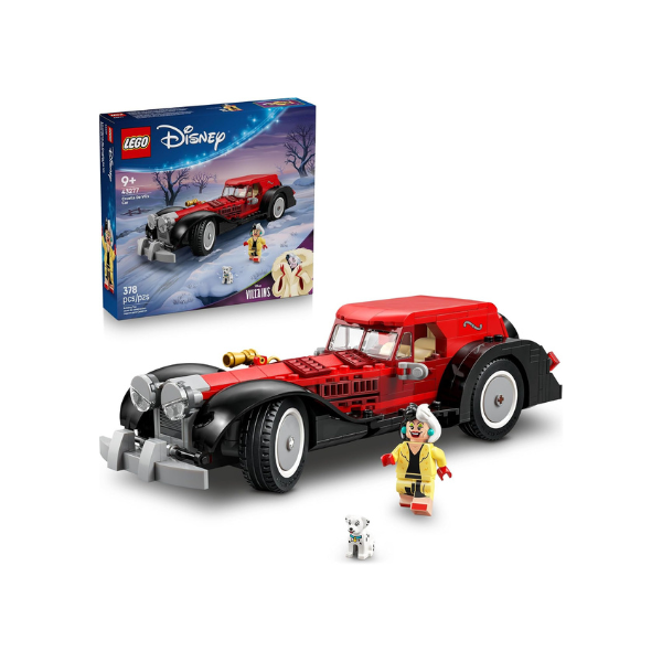 LEGO Disney Cruella De Vil’s Car Building Toy - 101 Dalmations Pretend Play Vehicle Building Set for Girls & Boys, Ages 9+ - Gift Idea for Birthdays - 43277