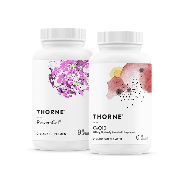 THORNE - Cellular Health Bundle - CoQ10 & NiaCel 400 - Support Energy, Cellular Defense & Healthy Aging - 30 to 60 Servings