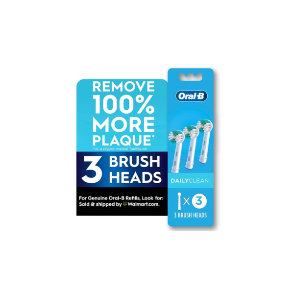 Oral-B Toothbrush Heads, Daily Clean Replacement Toothbrush Heads, 3 Count