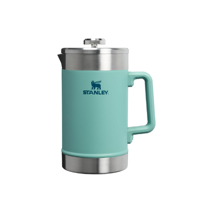 STANLEY Classic Stay-Hot French Press Coffee Maker 48 oz | 5 Minute Brew, 4 Hours Hot | Mesh Filter for Coffee Grounds | Insulated Stainless Steel French Press | BPA-Free | Spring Green