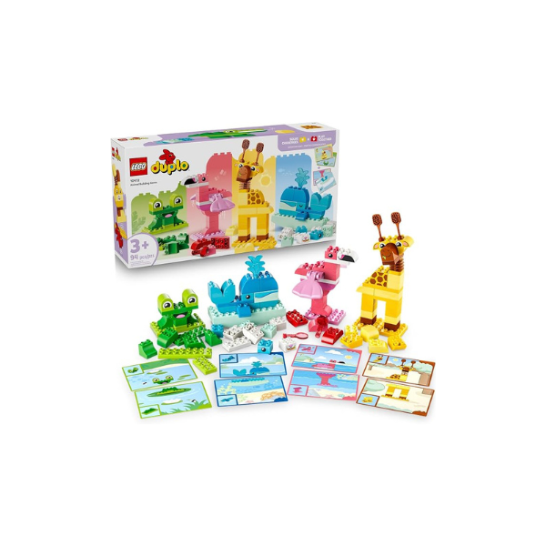 LEGO DUPLO Town Animal Building Game 10472 | Building Toys for Toddlers, Ages 3+, Sturdy Build for Pretend Play, Develops Fine Motor Skills, 94 pieces, Gift for Birthdays