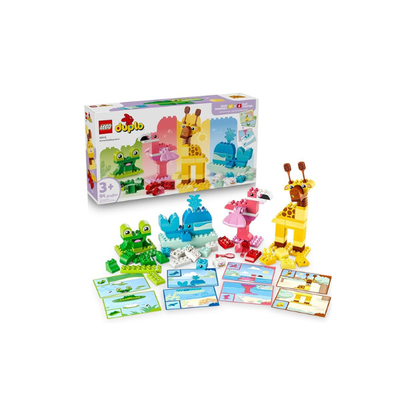 LEGO DUPLO Town Animal Building Game 10472 | Building Toys for Toddlers, Ages 3+, Sturdy Build for Pretend Play, Develops Fine Motor Skills, 94 pieces, Gift for Birthdays