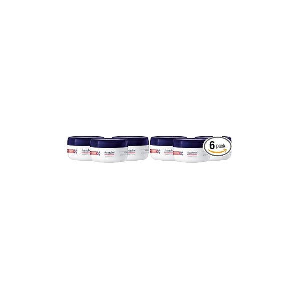 Aquaphor Healing Ointment - Skin Protectant for Dry Cracked Skin - Hands,Heels,Elbows - 2.8 oz Jar,(Pack of 6)