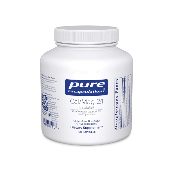 Pure Encapsulations Cal/Mag (Malate) 2:1, 180 Capsules