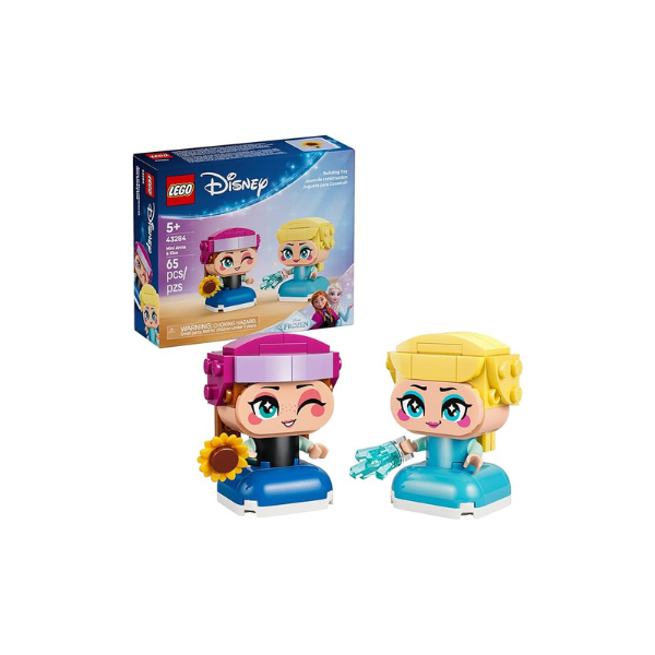 LEGO Disney Frozen Mini Anna & Elsa Toys - Building Set for Girls & Boys, Ages 5+ - Frozen Toys for Pretend Play or Bedroom Decor - Gifts for Birthdays - 43284