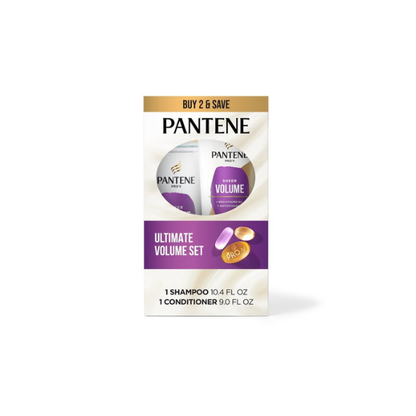 Pantene Pro-V Volume Shampoo and Conditioner Set 10.4 fl oz + 9.0 fl oz, All Hair Types