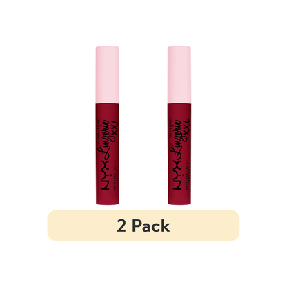 (2 pack) NYX Professional Makeup Lip Lingerie XXL Liquid Lipstick Makeup, Sizzlin', 0.13 fl oz