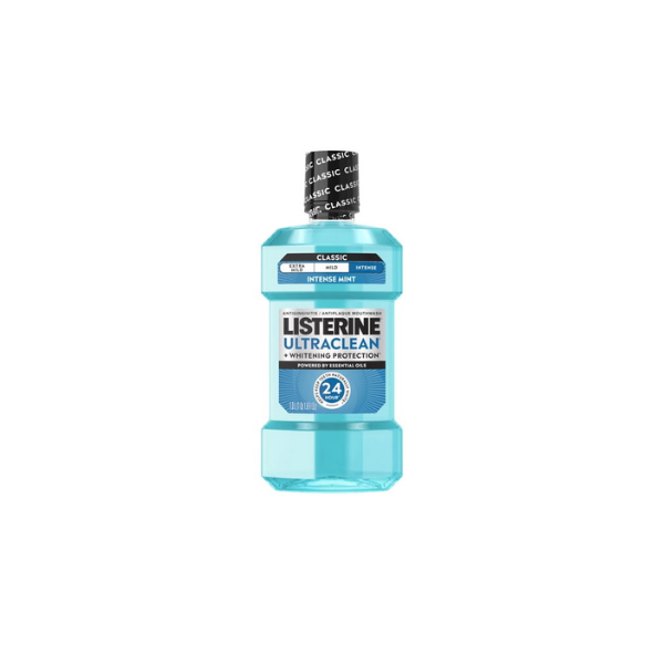 Listerine Ultraclean Intense Antiseptic Mouthwash + Whitening Protection*, Intense Mint, 1L