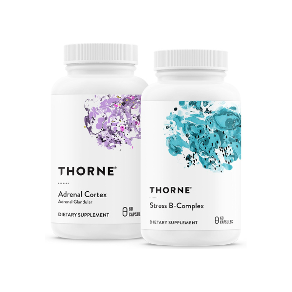 THORNE - Adrenal Support Bundle - Adrenal Cortex and Stress B-Complex - Stress & Immune Management - 60 Servings