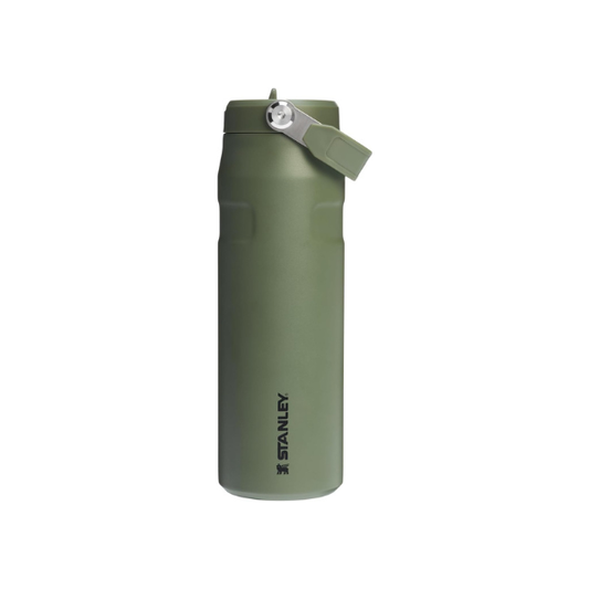 STANLEY IceFlow Flip Straw 2.0 Bottle, 24 oz, Dried Pine